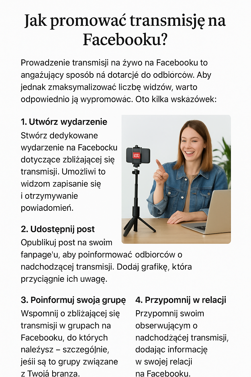 Poradnik - Zwiększ widzow na live FB