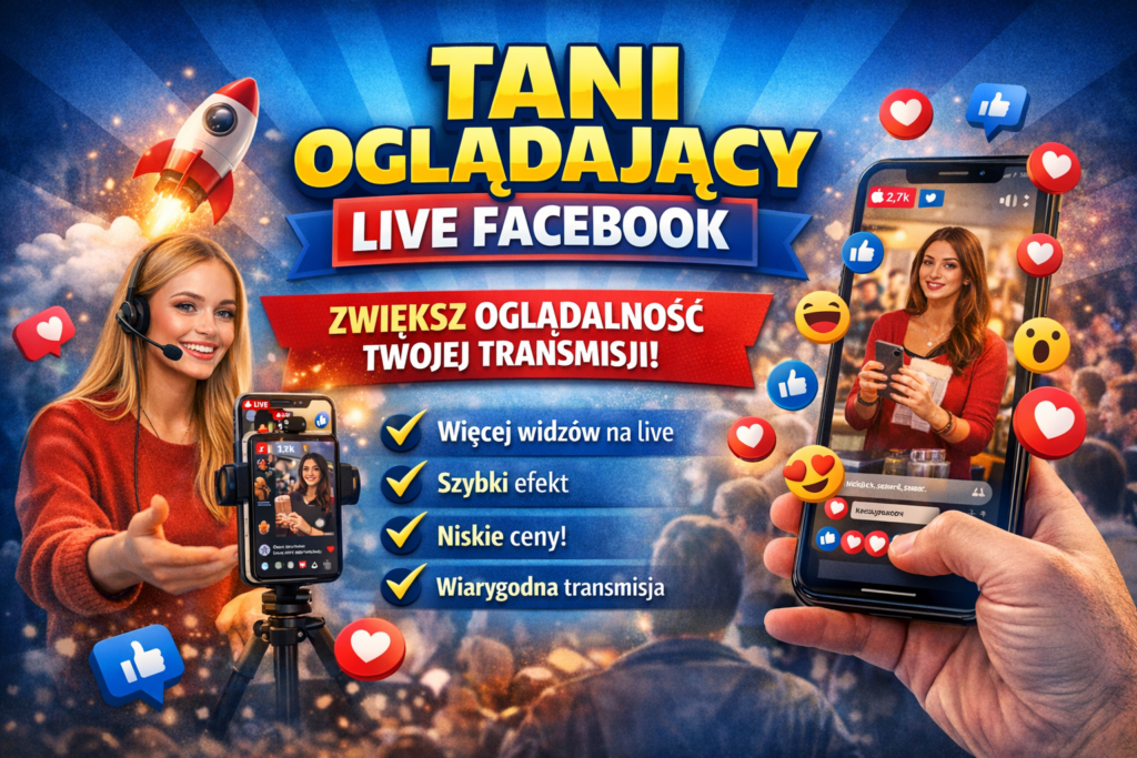 Tani Oglądający Live Facebook 