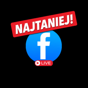 Tani oglądający live Facebook
